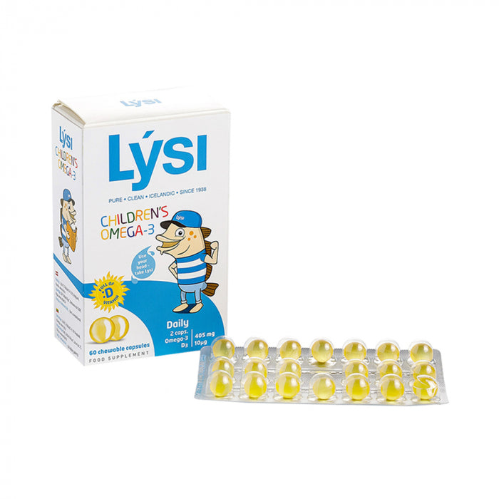 LYSI Children's Omega-3 žuvų taukai, tutti frutti skonio, kramt. kaps. N60, nuotrauka Nr. 2