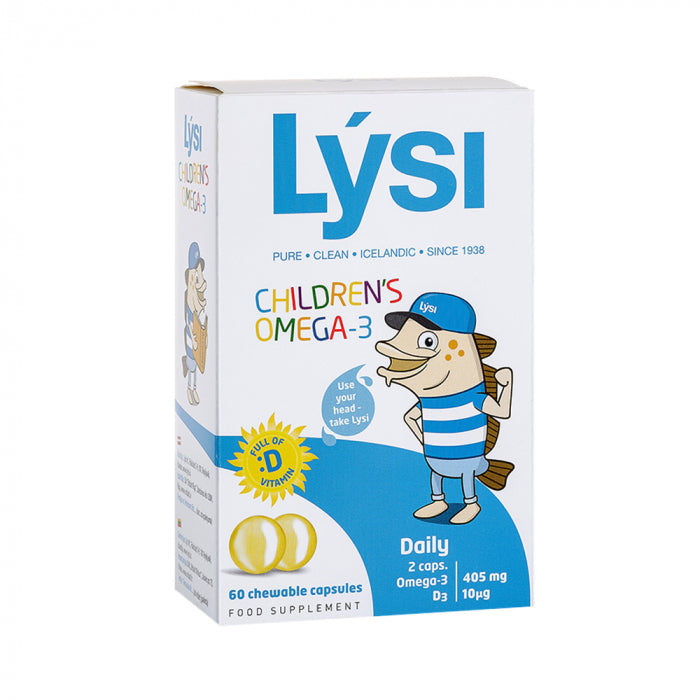 LYSI Children's Omega-3 žuvų taukai, tutti frutti skonio, kramt. kaps. N60, nuotrauka Nr. 1