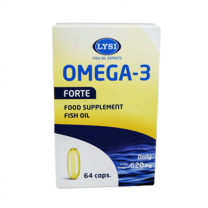LYSI Omega-3 Forte žuvų taukai, kapsulės N64, nuotrauka Nr. 1