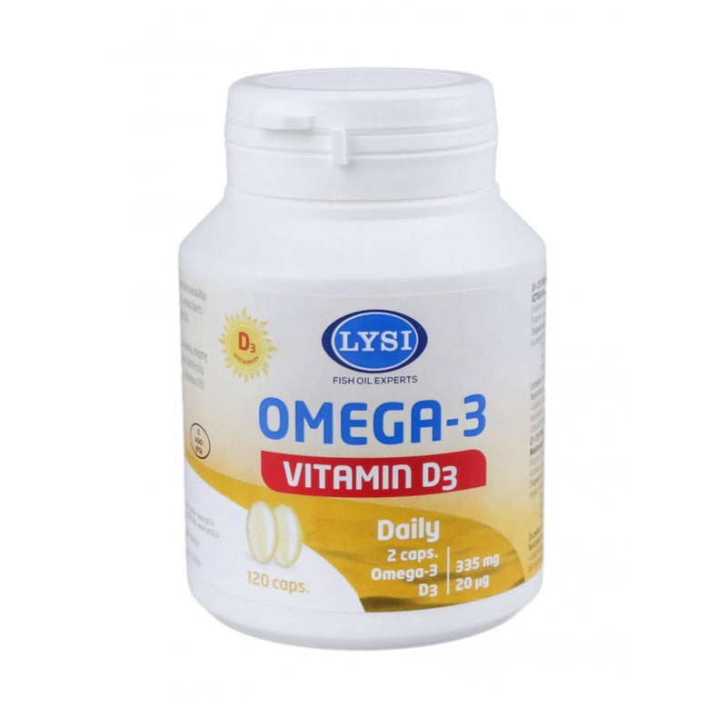 LYSI Omega 3 + vit. D3 žuvų taukai, kapsulės N120, nuotrauka Nr. 1