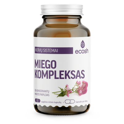 ECOSH Miego kompleksas su melatoninu, kapsulės N90