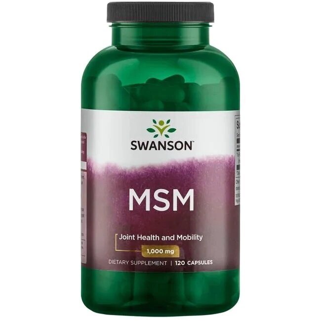 SWANSON MSM (metilsulfonilmetanas) 1000 mg, kapsulės N120, nuotrauka Nr. 1