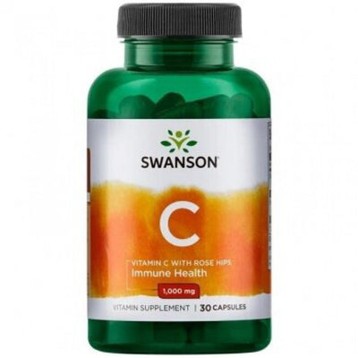 SWANSON Vitaminas C su erškėtuogėmis 1000mg, kapsulės N30