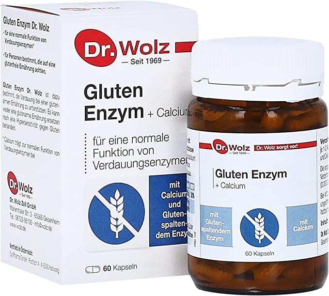 Dr. Wolz Gluten Enzym + Calcium kapsulės N60, nuotrauka Nr. 1
